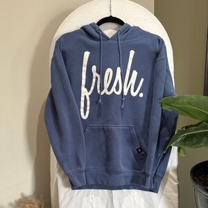 fresh Navy Crewneck Hoodie Sweatshirt - Women